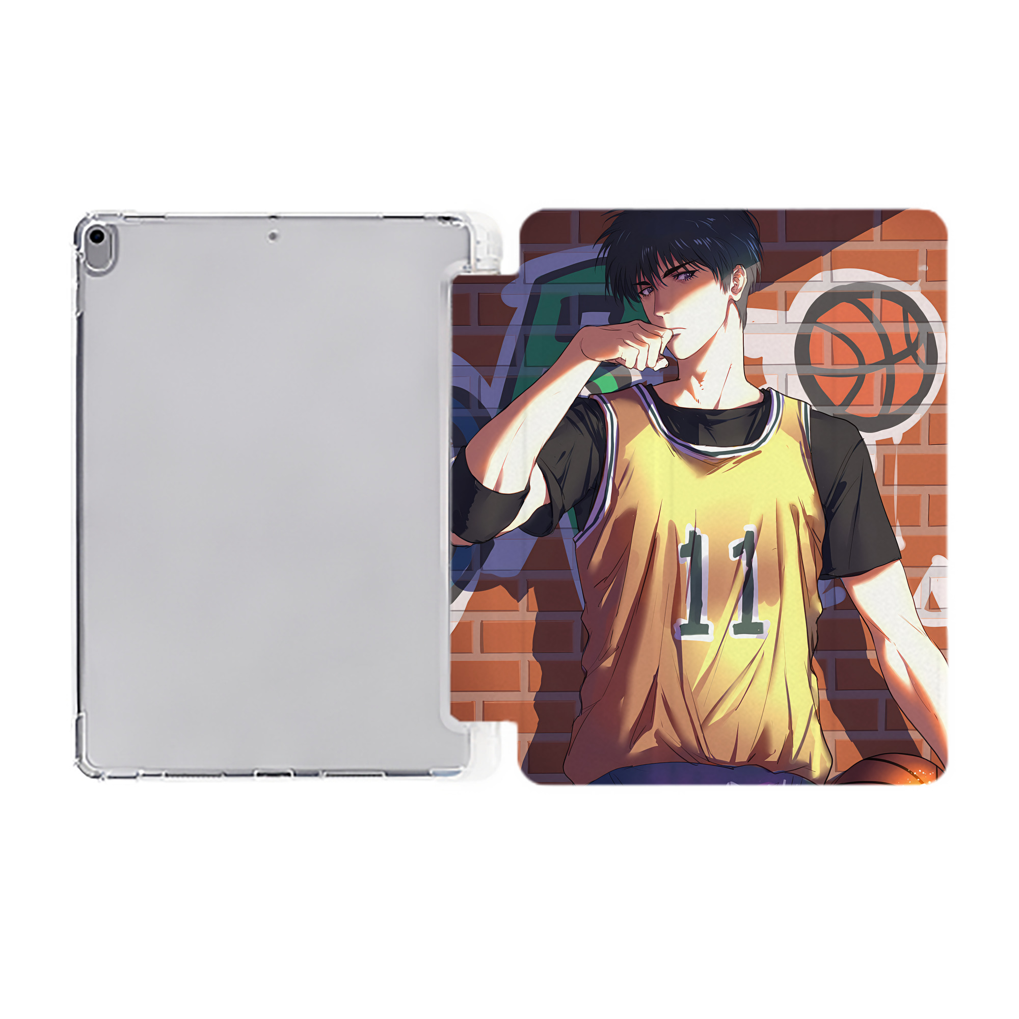 （画像用） SLAM DUNK／スラムダンク IPad ケース ペン収納付き 三つ折りスタンド PUレザー×シリコン 対応機種9.5/10.5/10.9インチ